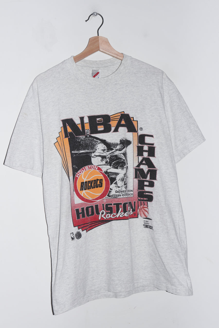 Vintage 90s Houston Rockets Champions Graphic Tee (M-L)