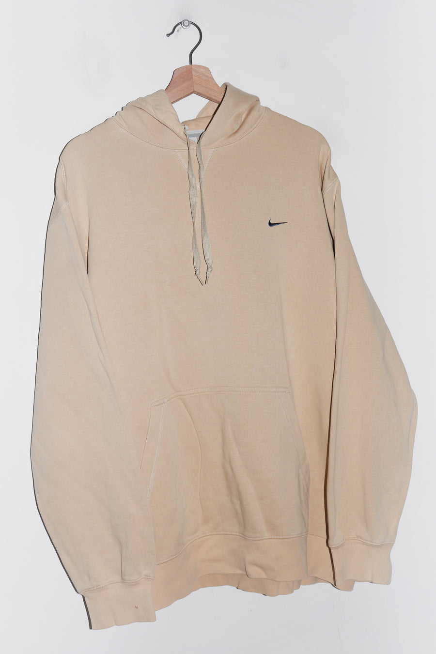 Vintage Nike Embroidered Mini Swoosh Sand Hoodie (XL)