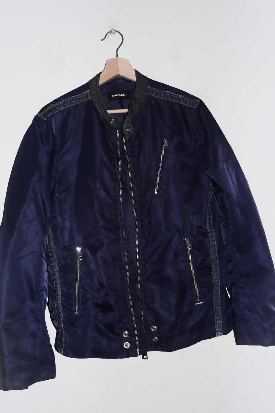Diesel Zipper Detail Navy Riders Outerwear Jacket (M)