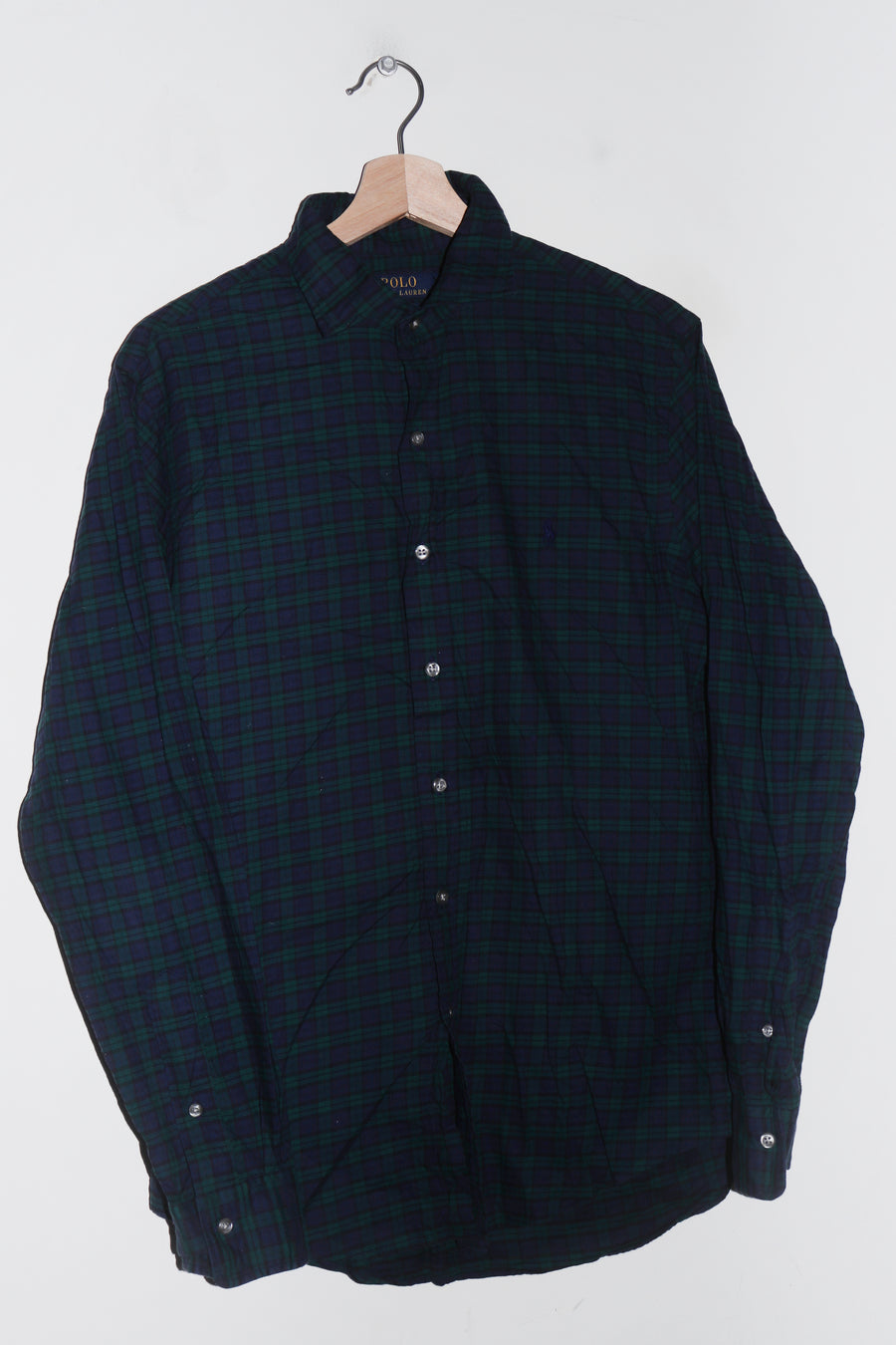Polo Ralph Lauren Embroidered Logo Checkered Button Up Shirt (M)