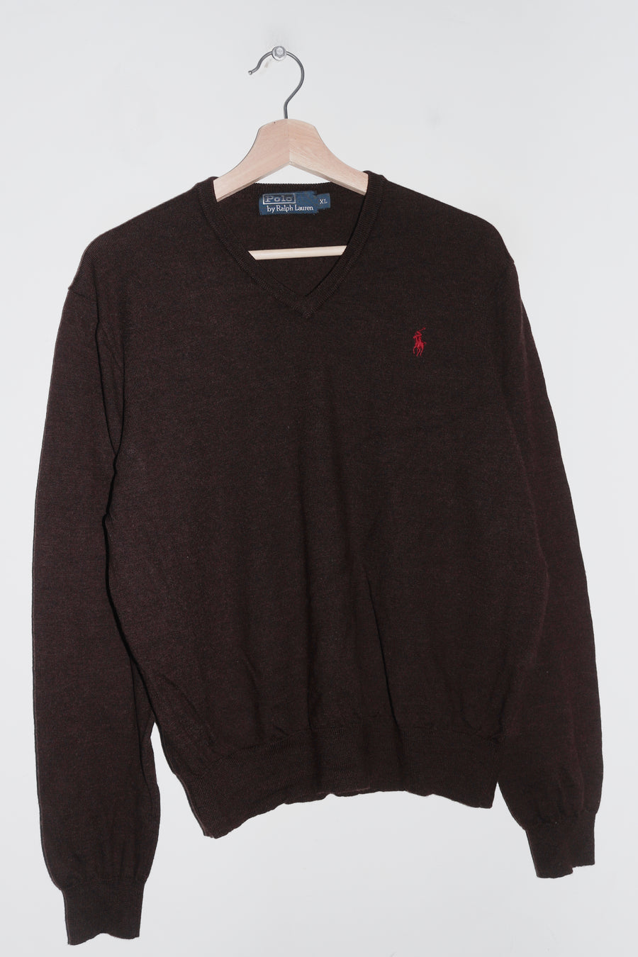 Polo Ralph Lauren Embroidered Logo Chocolate Brown Knitted Sweater (M)