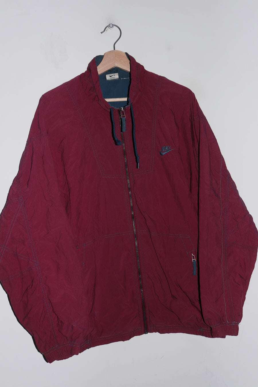 Vintage 90s Nike Embroidered Swoosh Thick Track Jacket (L-XL)