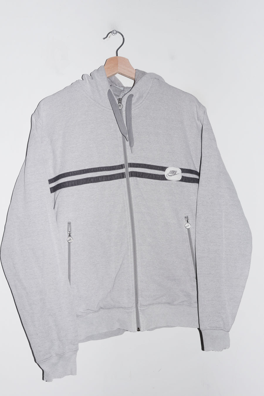 Vintage Nike Swoosh Thick Cotton Hooded Jacket (M)