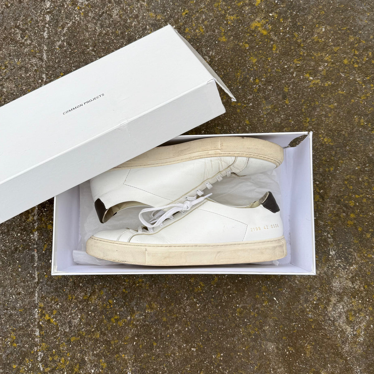 Common Projects White Leather Sneakers w/ box (EU42)