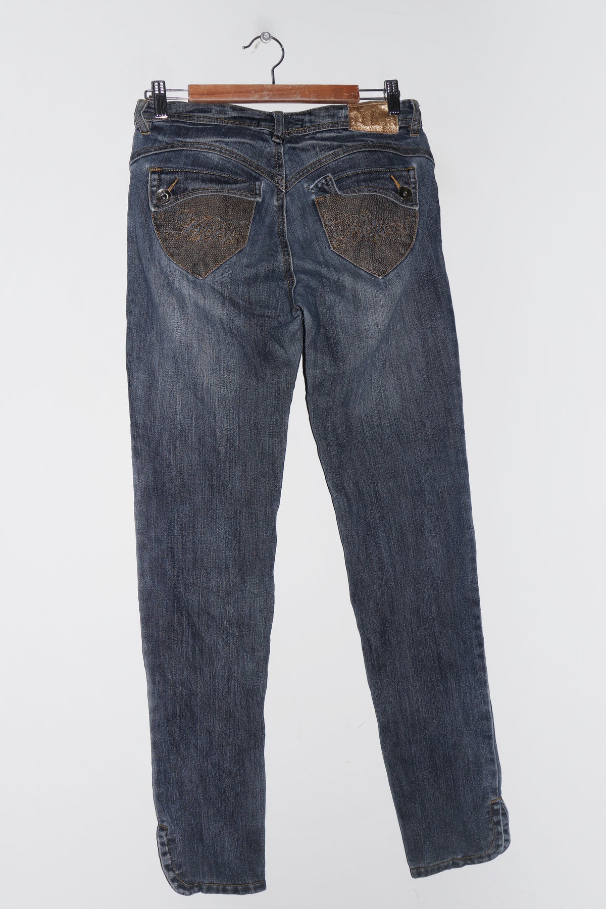 Vintage Apple Bottom Jeans Back Patch Denim Jeans (8)