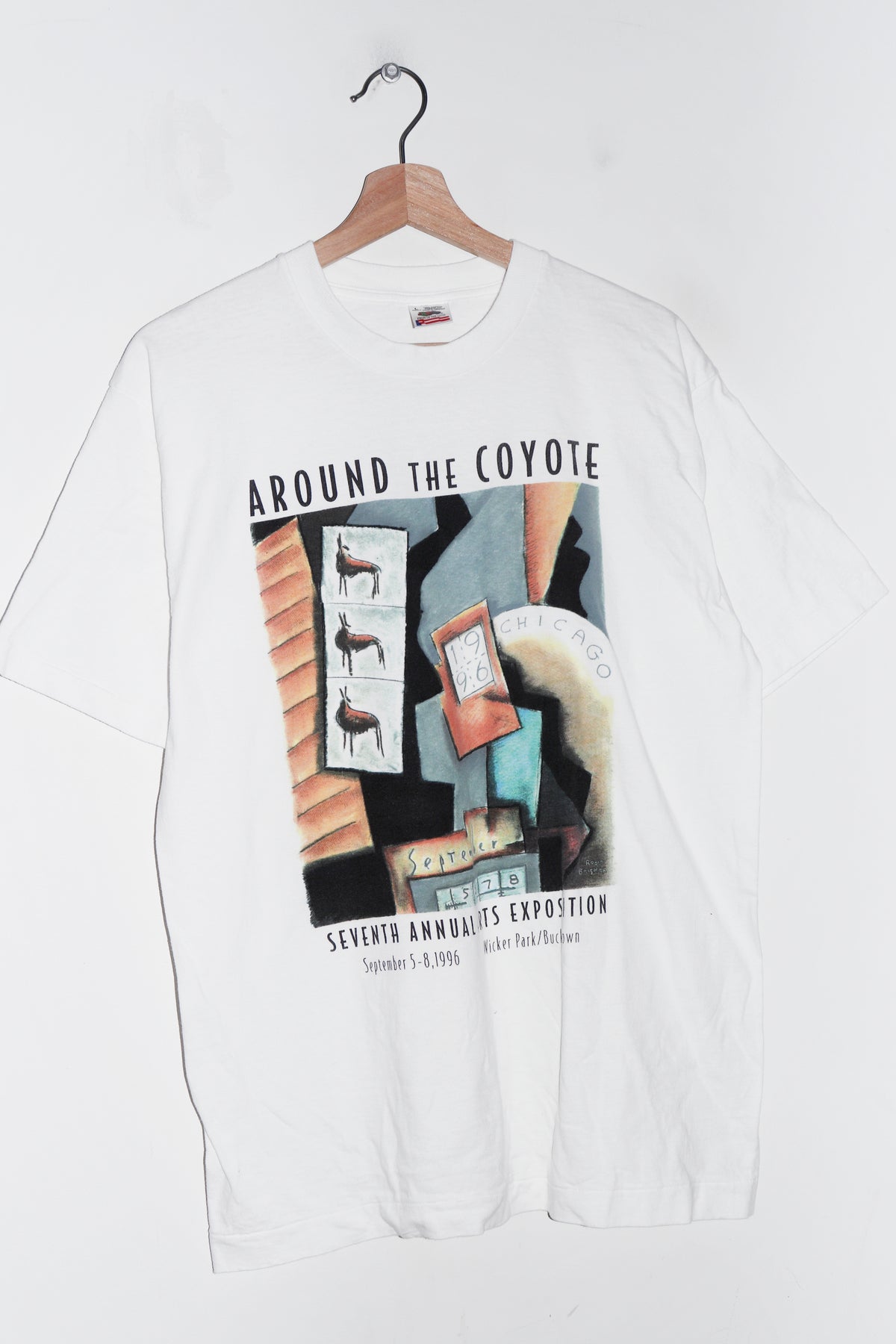 Vintage 1996 Around the Coyote Art Exhibition Graphic Tee (M)