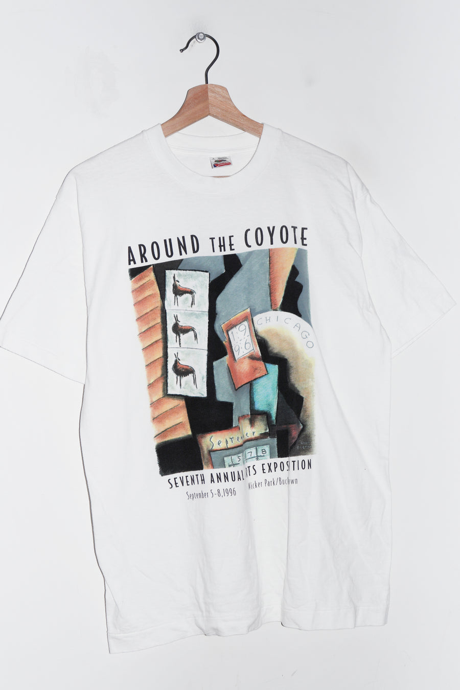 Vintage 1996 Around the Coyote Art Exhibition Graphic Tee (M)