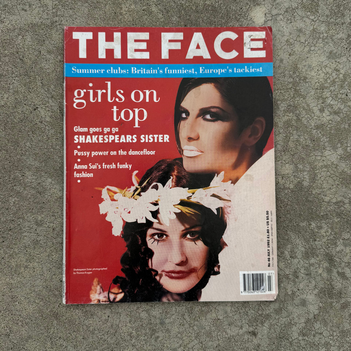 The Face Magazine Issue 46 Shakespears Sister Cover Magazine (1992)