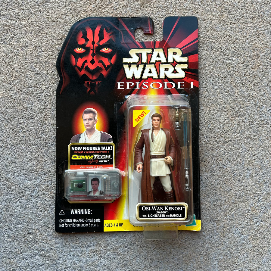 (BRAND NEW) Vintage Hasbro Star Wars Obi-Wan Kenobi Naboo Figurine (1998