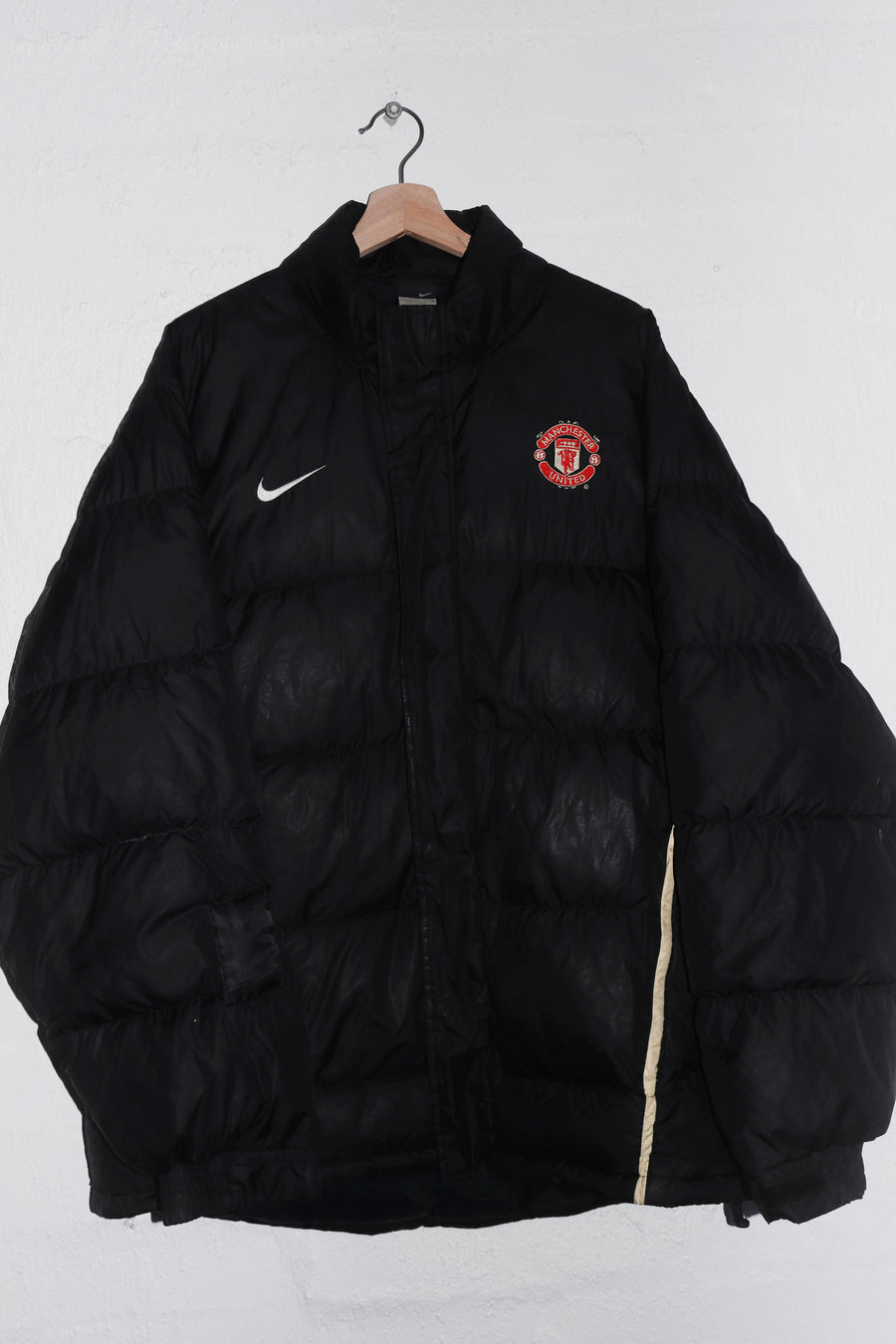 Vintage Nike Manchester United Football Duck Down Puffer Jacket (XL)