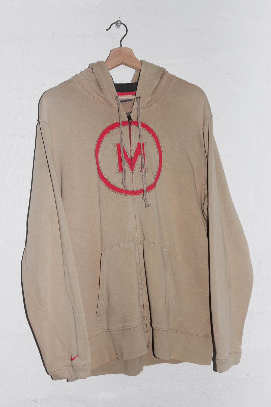 Vintage Nike Mini Swoosh Cotton Hooded Jacket (L-XL)