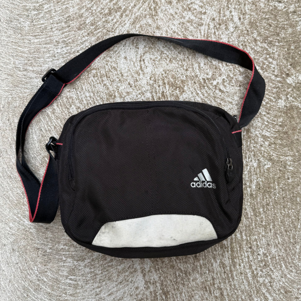 Old School Adidas Logo Black Crossbody Bag