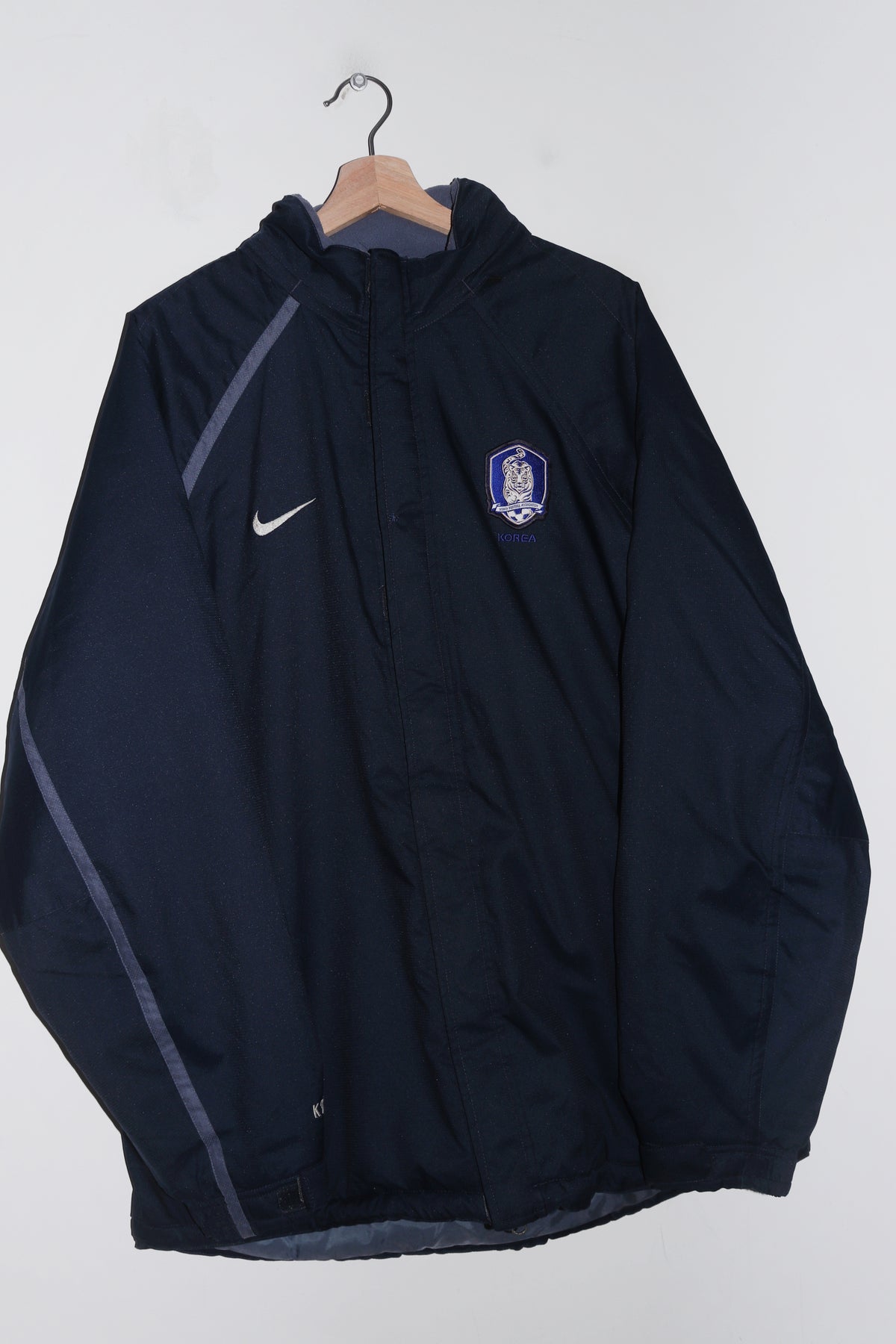 Vintage Nike South Korea Football Thick Fleece Lined Outerwear Jacket (Rare)(XL)