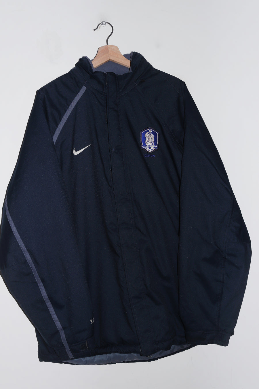 Vintage Nike South Korea Football Thick Fleece Lined Outerwear Jacket (Rare)(XL)