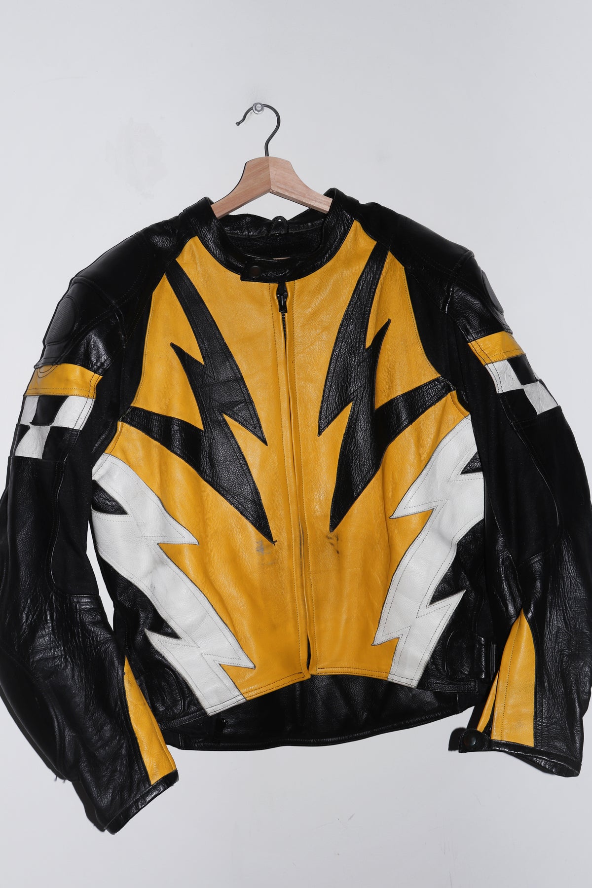 Vintage Genuine Leather Heavyweight Racing Jacket (Rare) (L)
