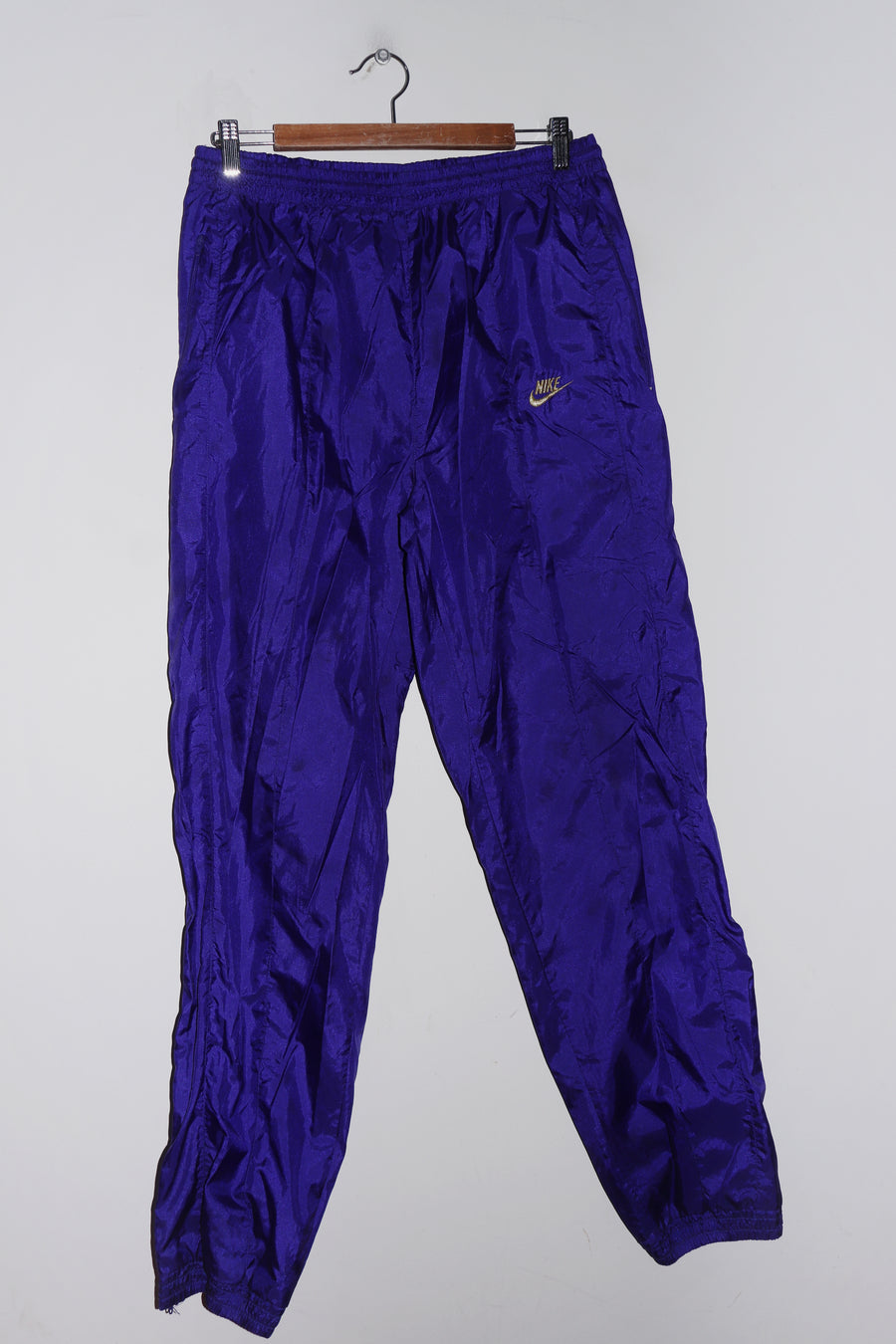 Vintage 90s Nike Embroidered Swoosh Purple Track Pants (34-36)