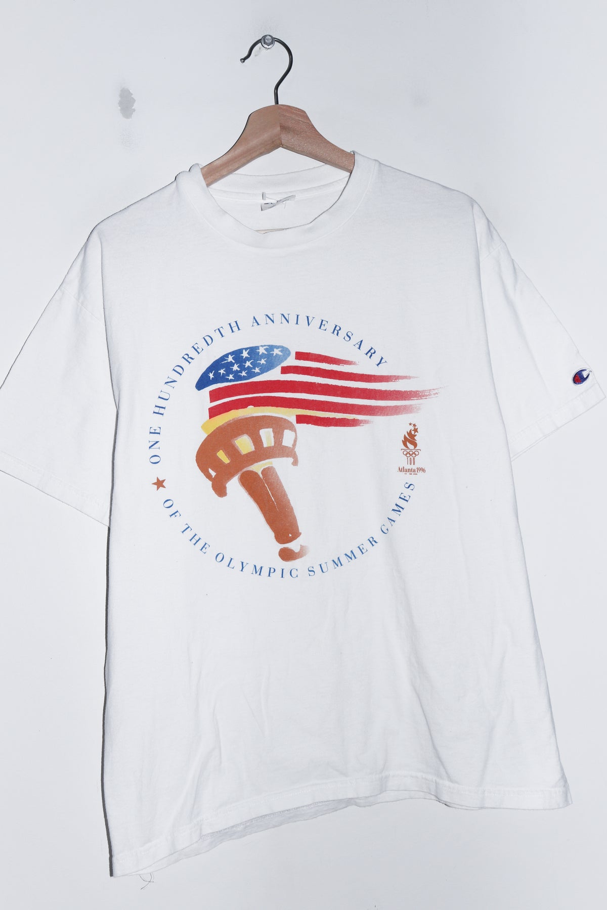 Vintage Champion 1996 Atlanta Olympics Torch Graphic Tee (M)