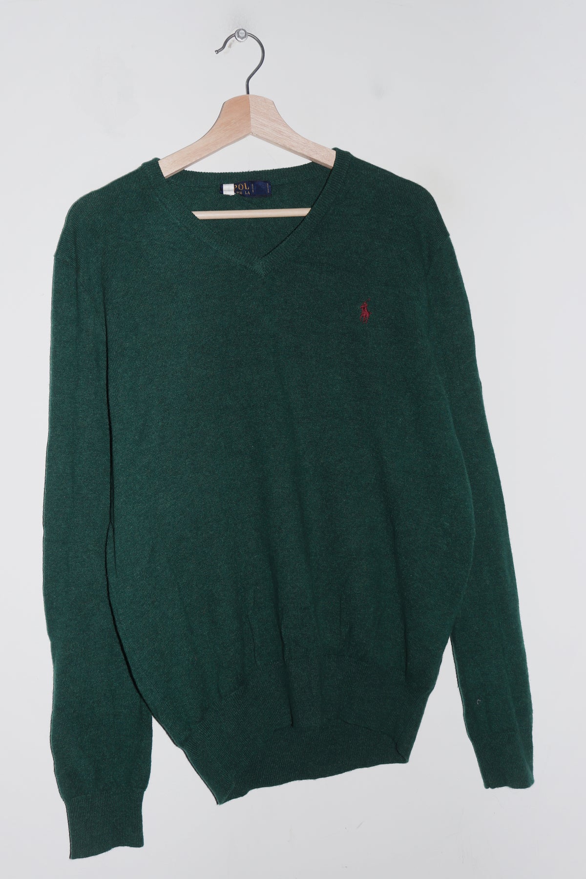 Polo Ralph Lauren Embroidered Logo Green Knitted Sweater (M)