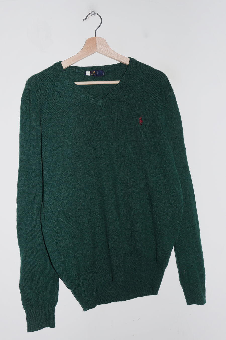 Polo Ralph Lauren Embroidered Logo Green Knitted Sweater (M)