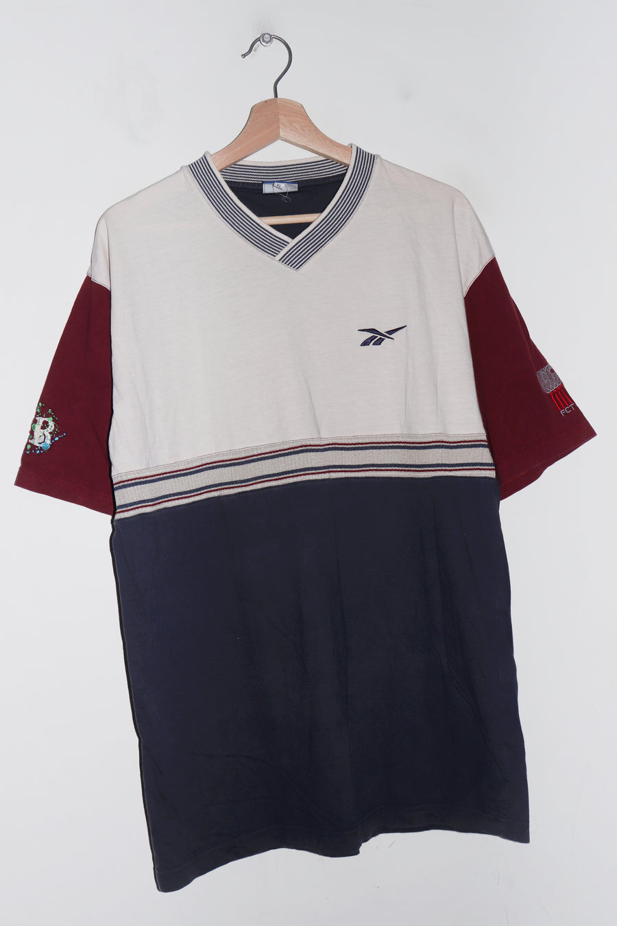Vintage Reebok Golf Embroidered Logo Colour Block Tee (L)