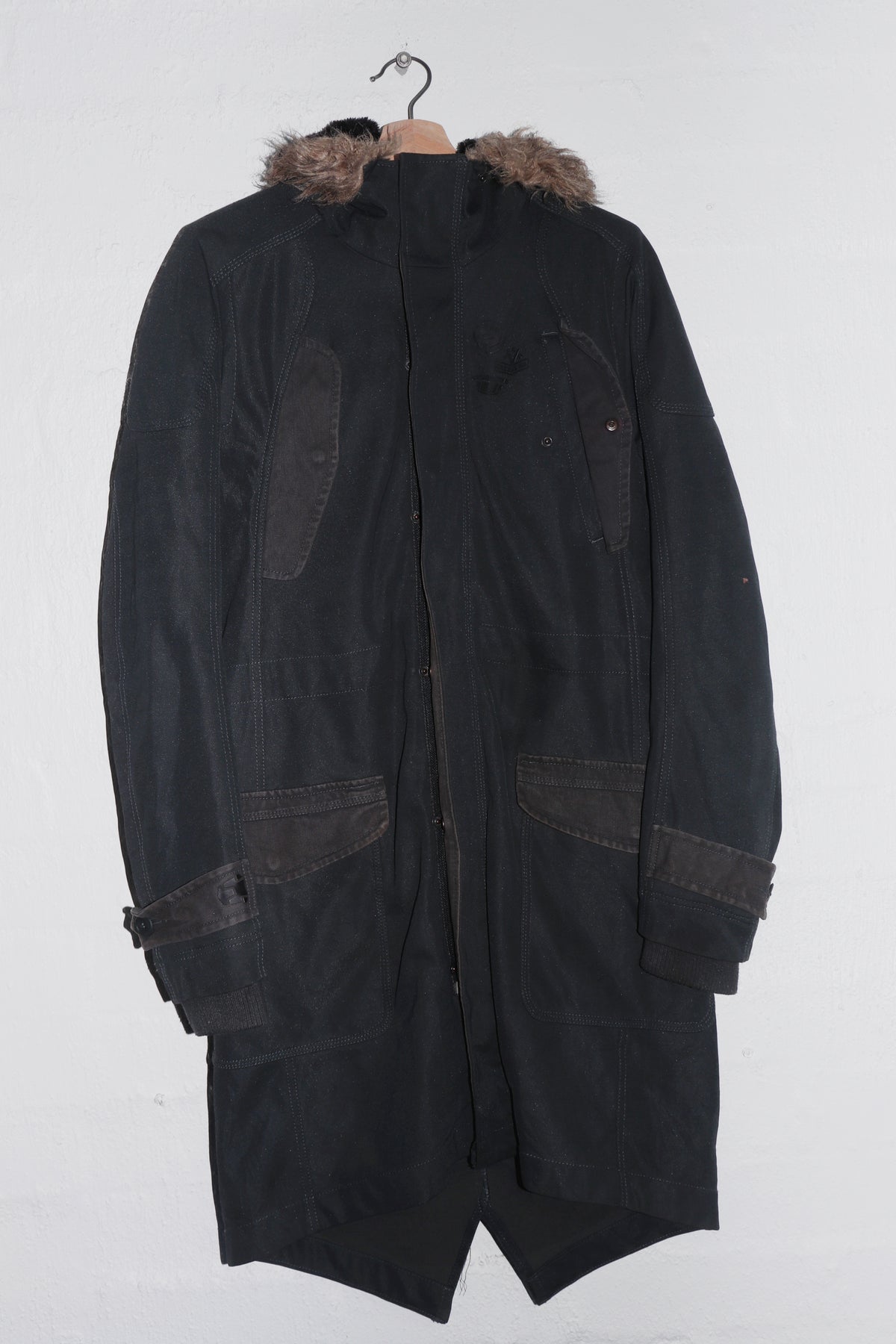 Vintage Diesel Thick Fleece Lined Fur Hooded Coat (M/M-L)