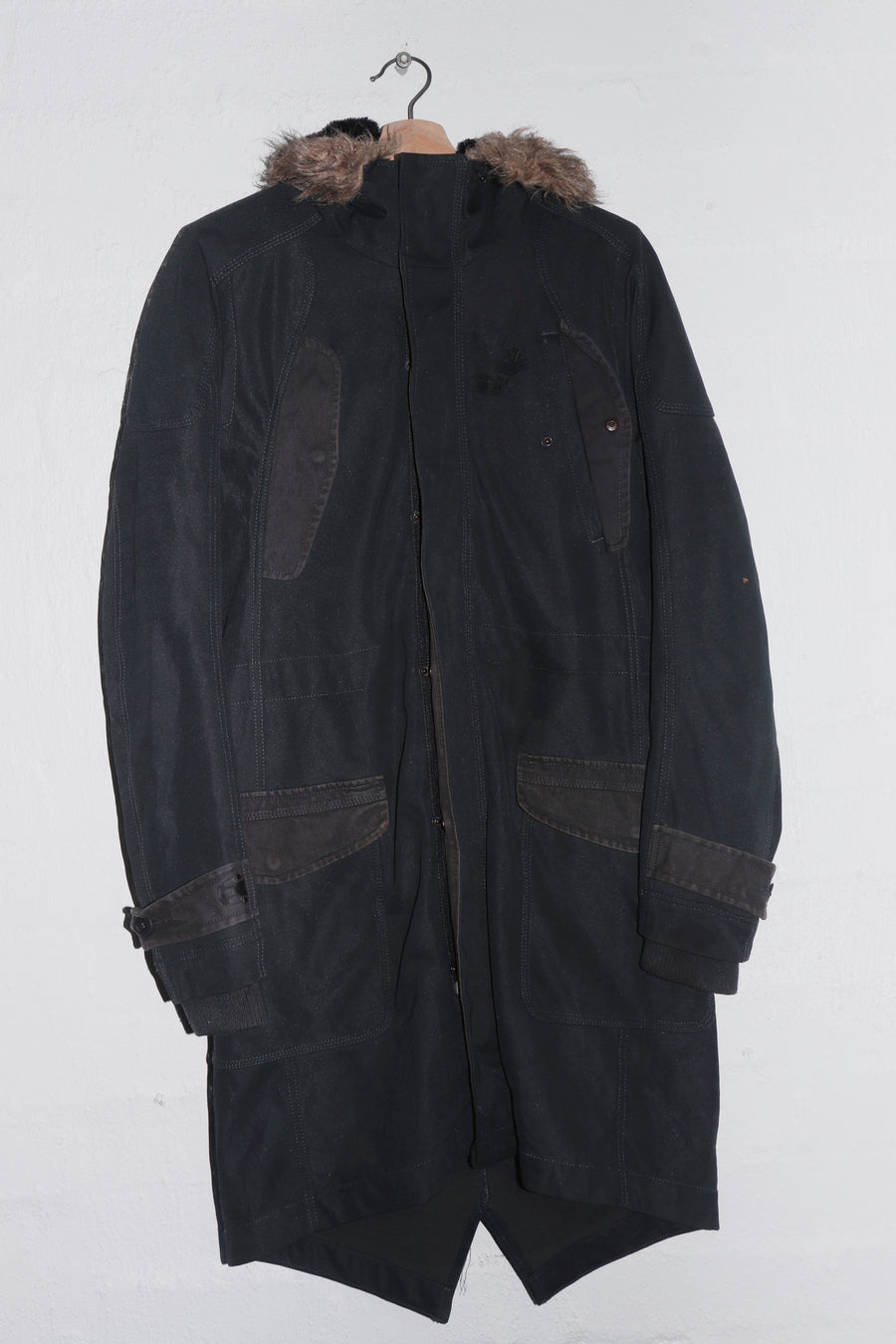 Vintage Diesel Thick Fleece Lined Fur Hooded Coat (M/M-L)