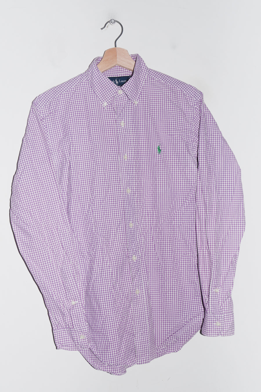 Vintage Polo Ralph Lauren Embroidered Logo Checkered Button Up Shirt (S-M/M)