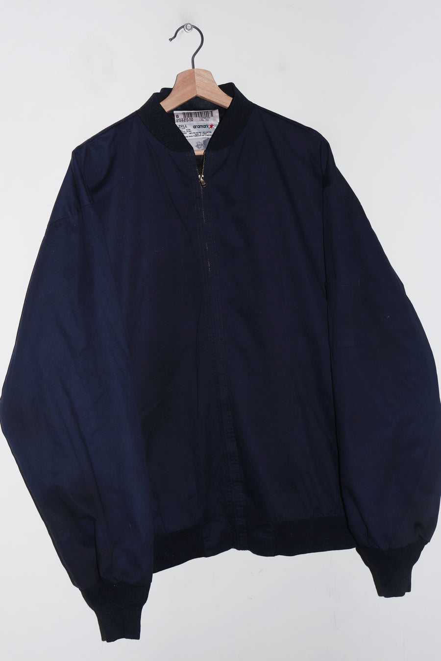 Vintage 90s Workwear Navy Thick Lined Canvas Quilted Jacket (XL+)