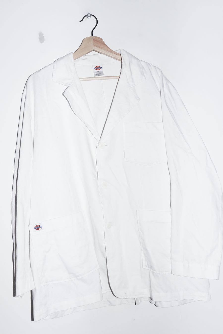 Dickies Multi Pocket White Lightweight Cotton Work Wear Jacket (XL)