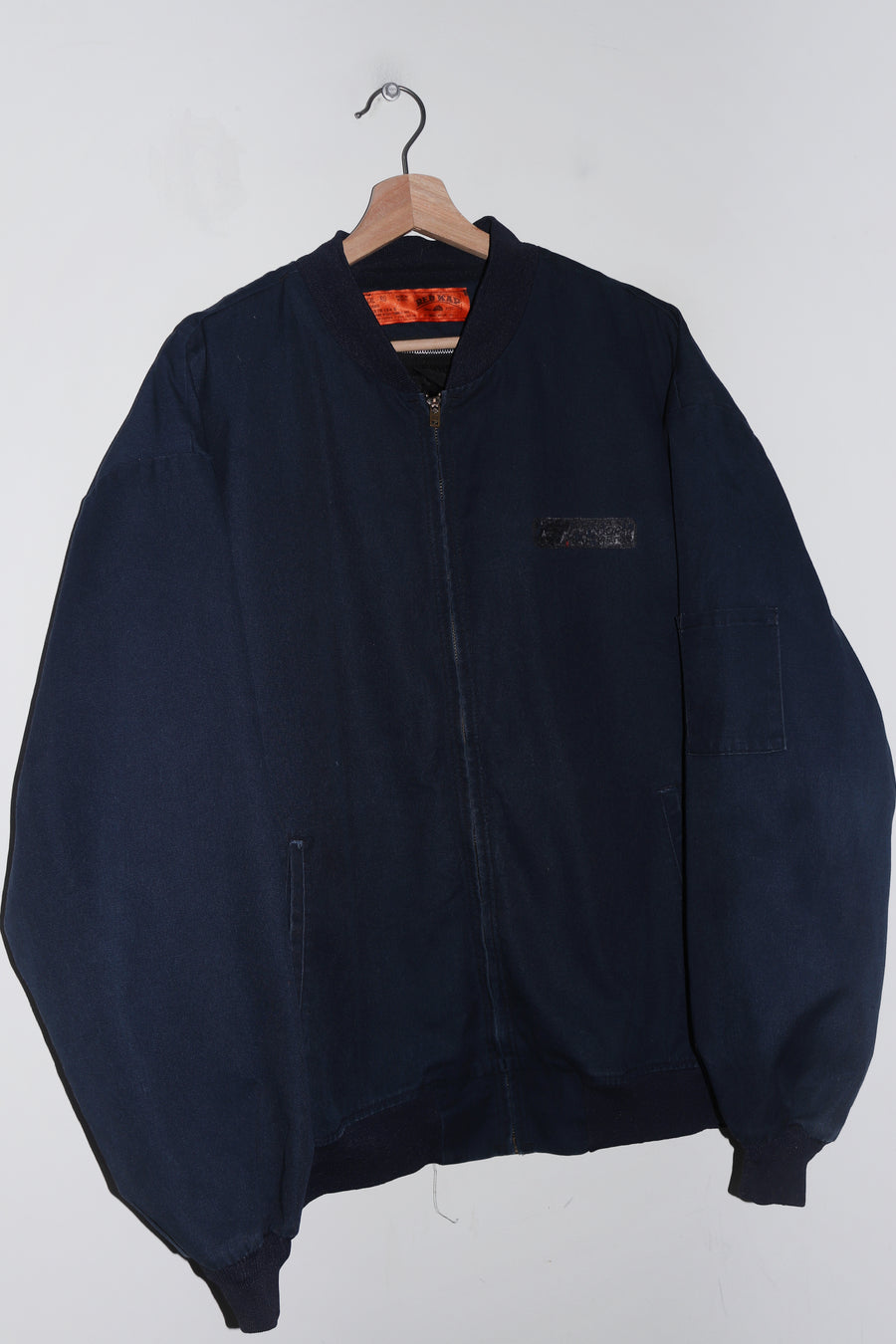 Vintage 90s Red Kap Workwear Navy Thick Lined Canvas Quilted Jacket (XL)