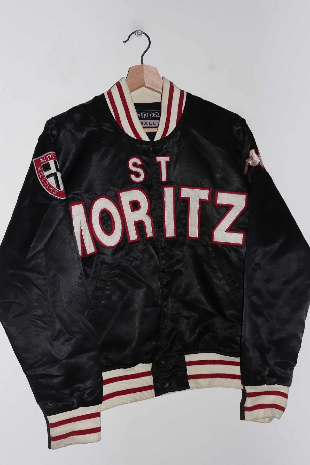 Vintage Kappa St Moritz Spellout Padded Varsity Jacket (Rare) (S-M/M)