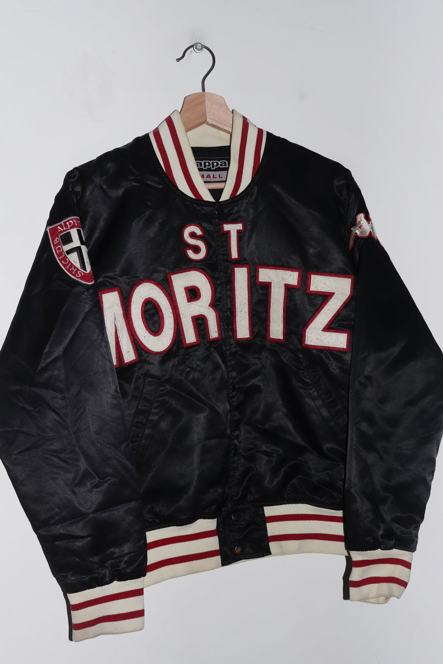 Vintage Kappa St Moritz Spellout Padded Varsity Jacket (Rare) (S-M/M)