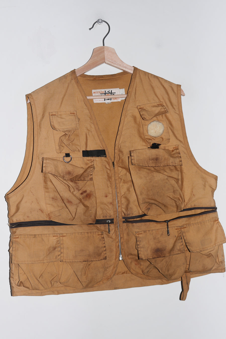 Vintage Cargo Pocket Thick Canvas Vest (M)