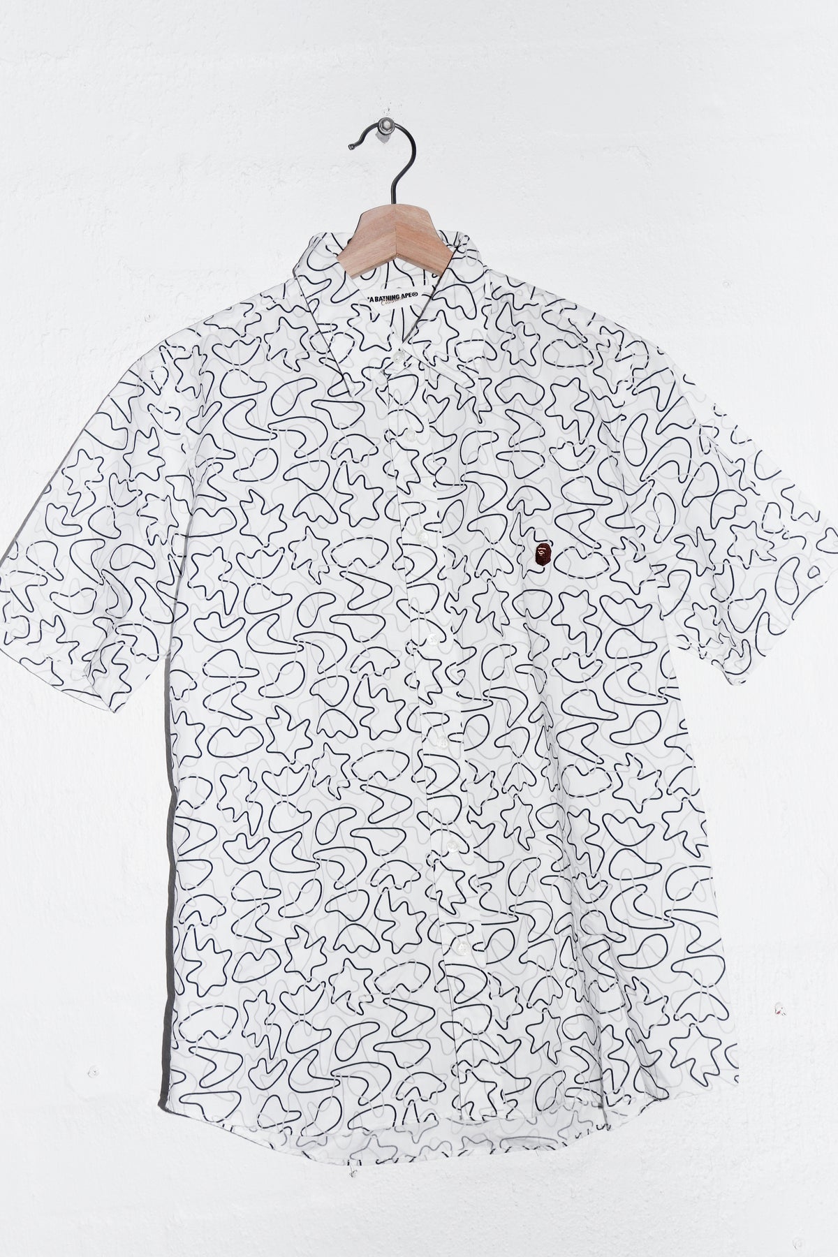 Bape A Bathing Ape Full Print Short Sleeve Shirt (Rare) (M)