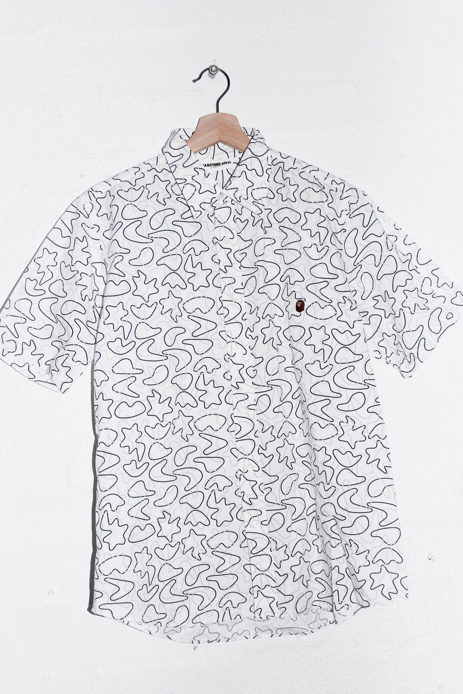 Bape A Bathing Ape Full Print Short Sleeve Shirt (Rare) (M)