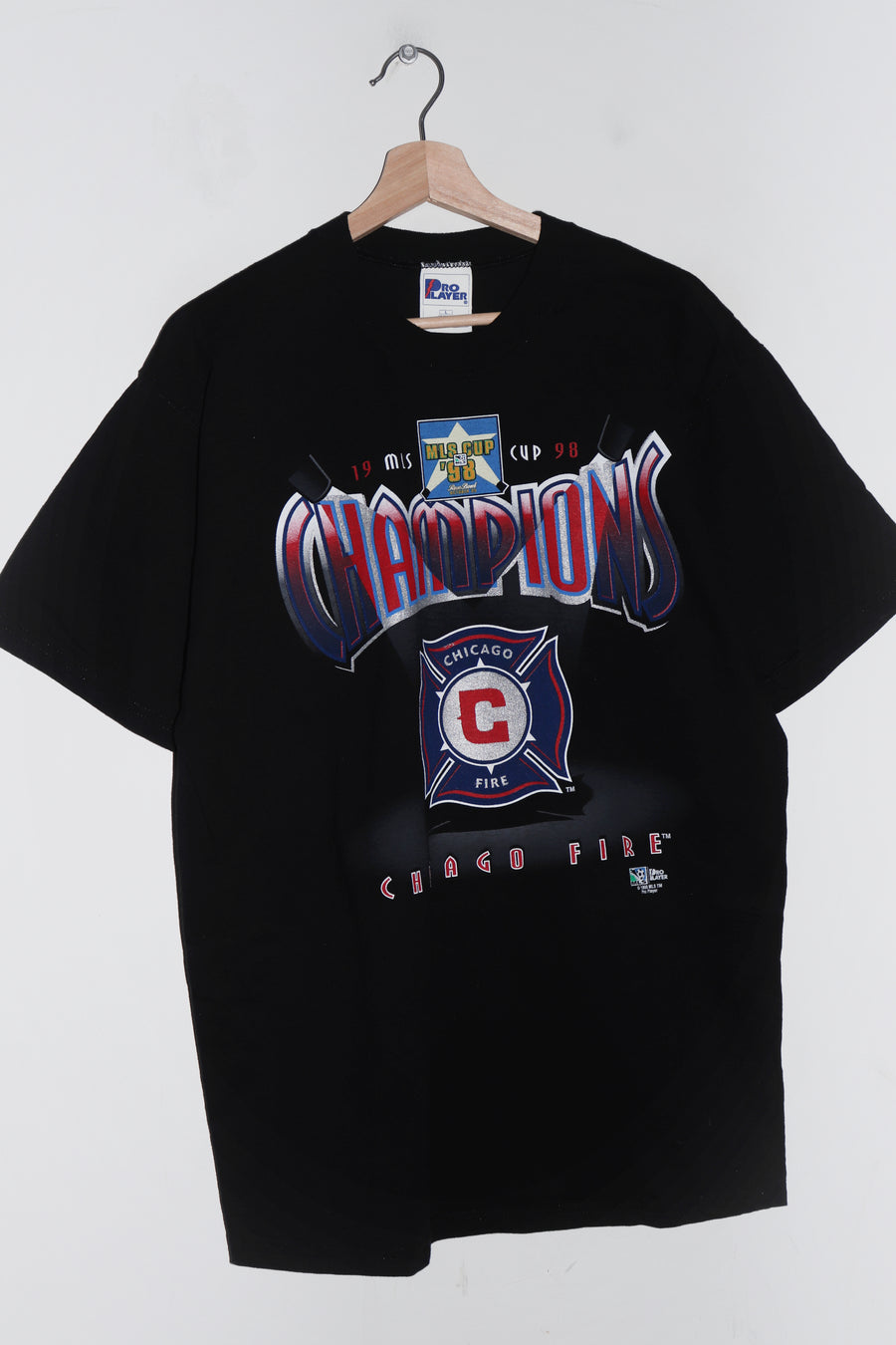 Vintage MLS Chicago Fire 1998 Champions Graphic Tee (M-L)