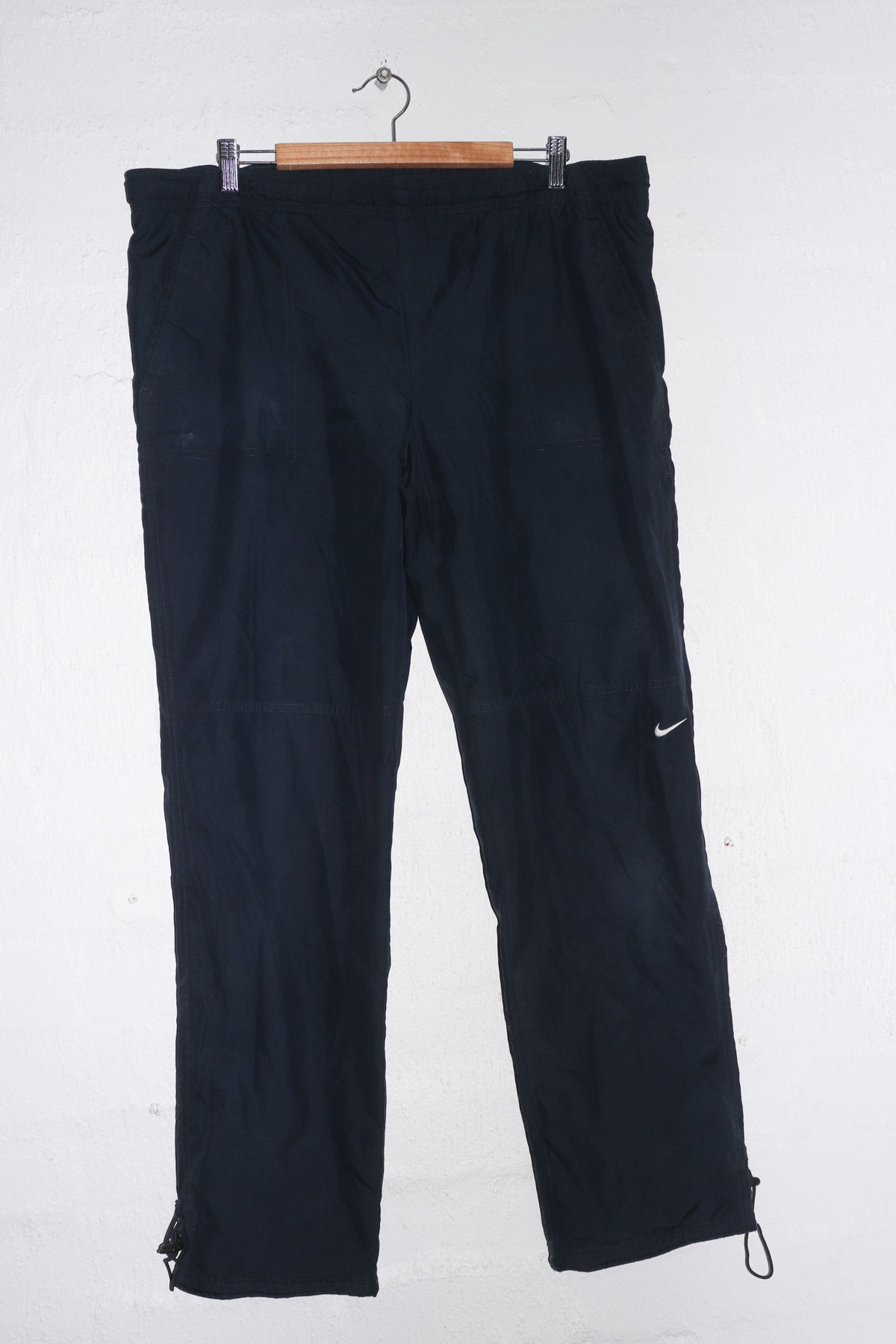 Nike Embroidered Mini Swoosh Baggy Navy Track Pants (12-14)