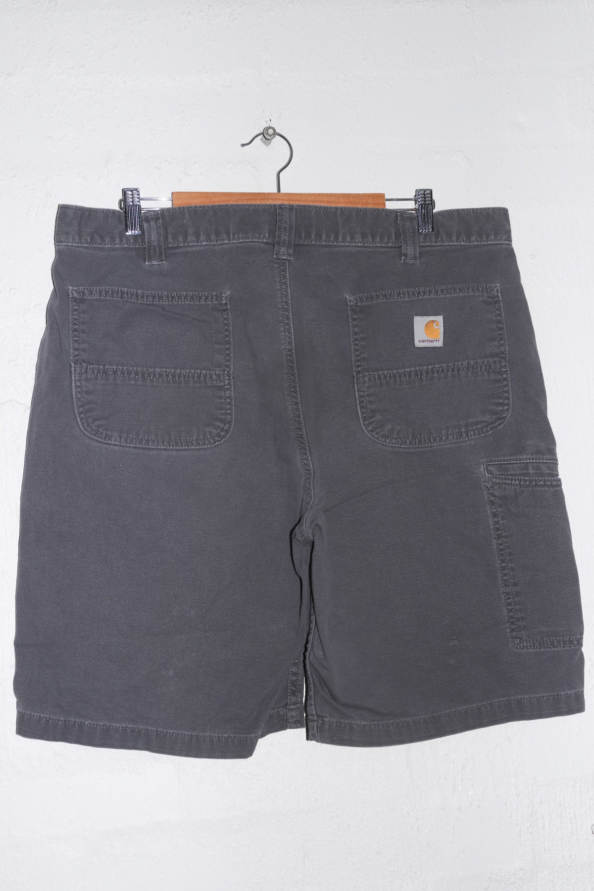 Carhartt Patch Logo Thick Grey Carpenter Shorts (38)