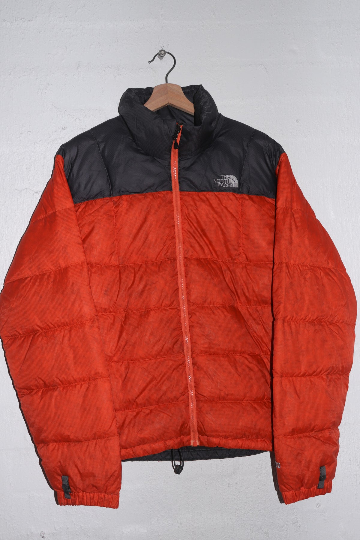 Old School North Face 550 Duck Down Orange Puffer Jacket (M)