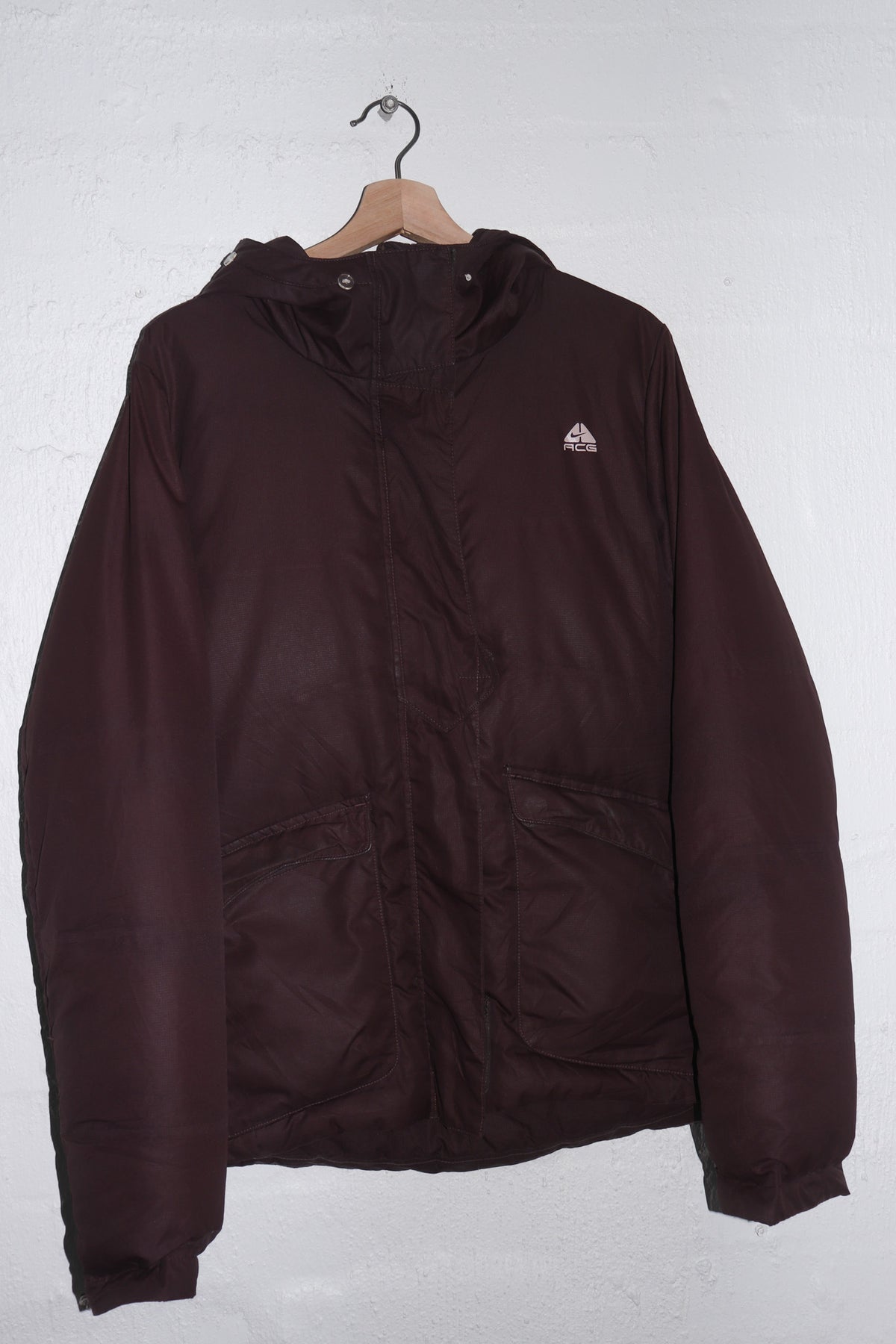 Vintage Nike ACG Lung Logo Brown Insulated Down Puffer Jacket (Rare) (L)