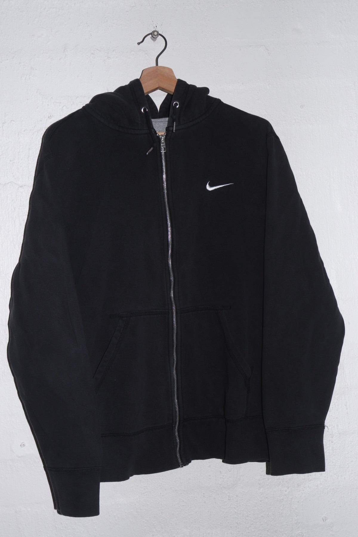 Nike Embroidered Mini Swoosh Cotton Hooded Jacket (L)