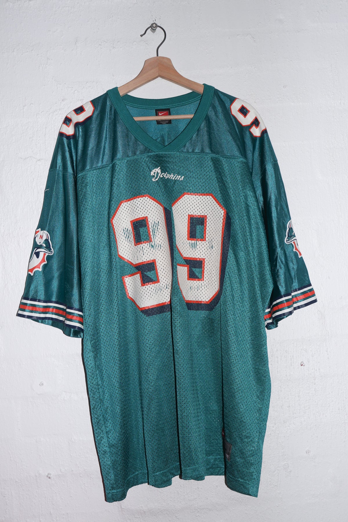 Vintage 90s Nike NFL Miami Dolphins Football Jersey (XL+)
