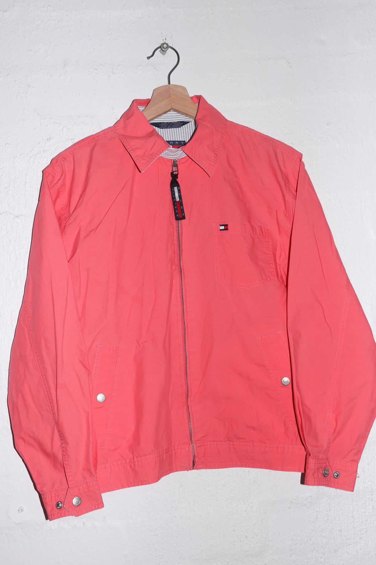 Vintage 90s Tommy Hilfiger Embroidered Logo Harrington Jacket (S-M/M)