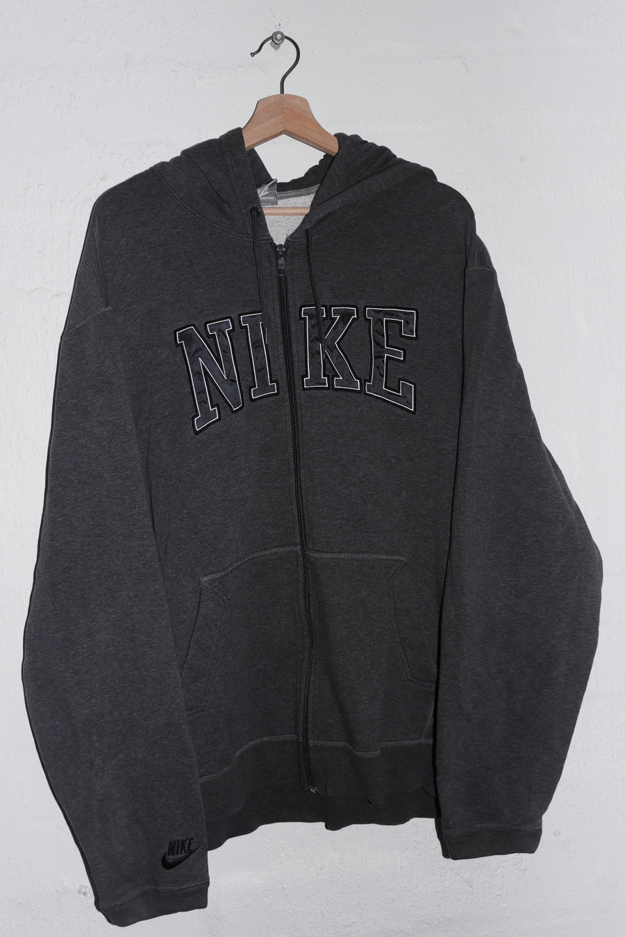 Vintage Nike Embroidered Spellout Thick Cotton Hooded Jacket (L-XL)
