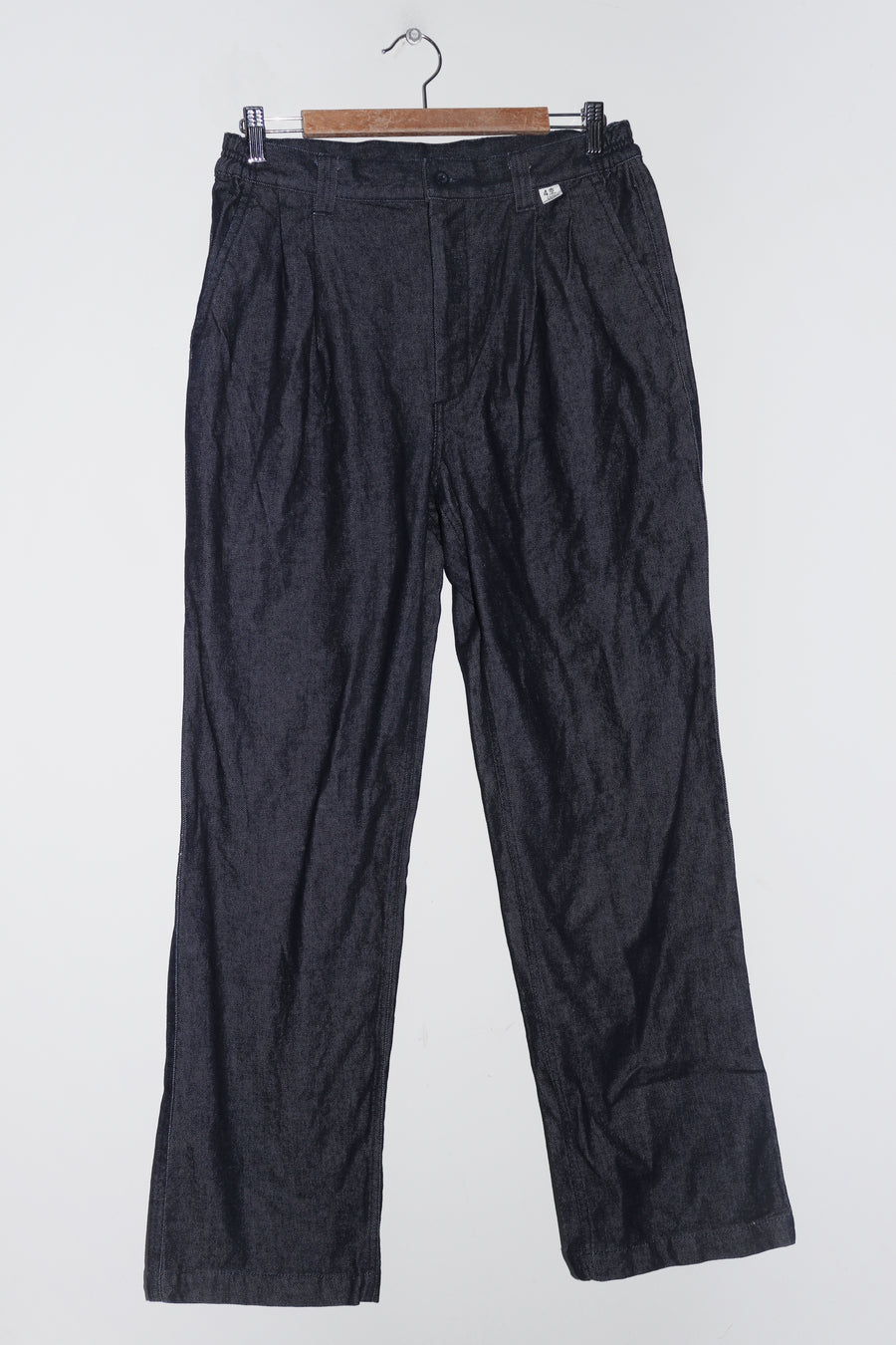 Old School Korean Workwear Dark Wash Denim Baggy Jeans (30-32)