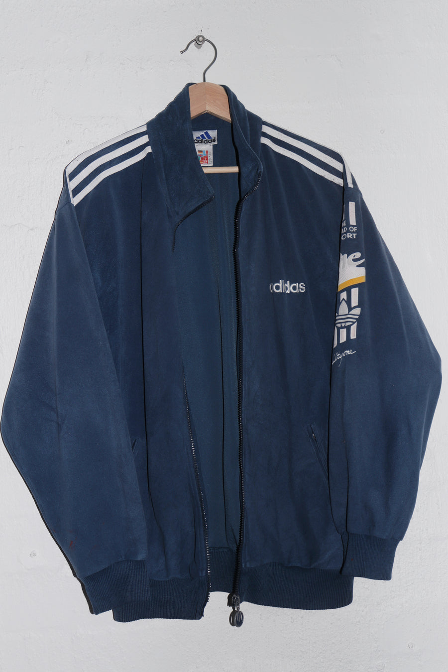 Vintage 90s Adidas Embroidered Logo Soft Track Jacket (M-L)