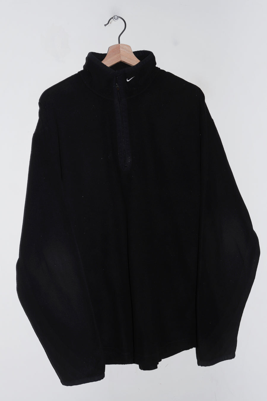 Vintage Nike Embroidered Mini Swoosh Fleece Quarter Zip Jumper (L-XL)