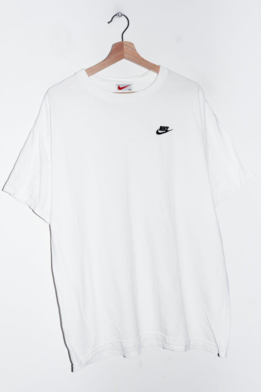 Vintage 90s Nike Embroidered Swoosh White Tee (L-XL)