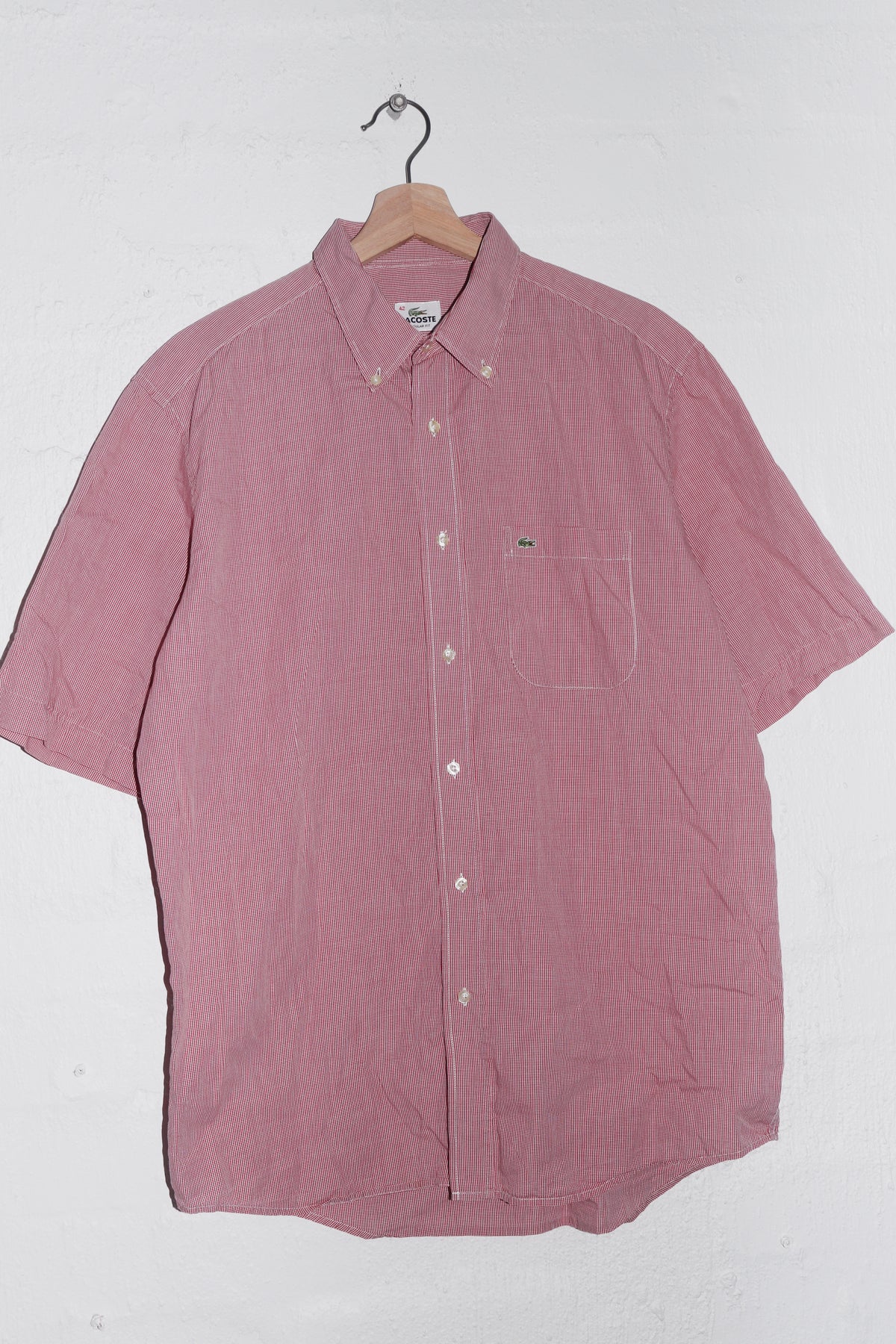 Vintage Lacoste Embroidered Logo Short Sleeve Shirt (L)