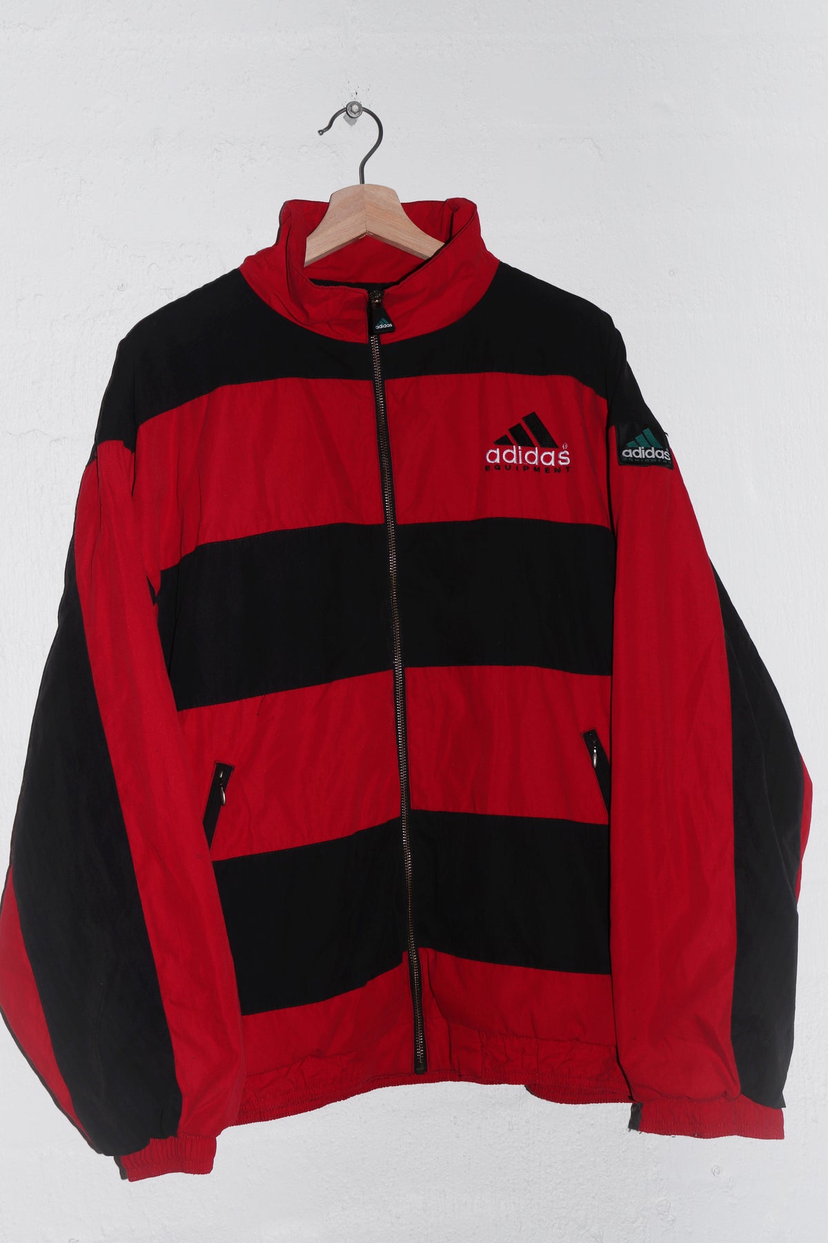 Vintage 90s Adidas Equipment Embroidered Logo Thick Track Jacket (Rare) (L)